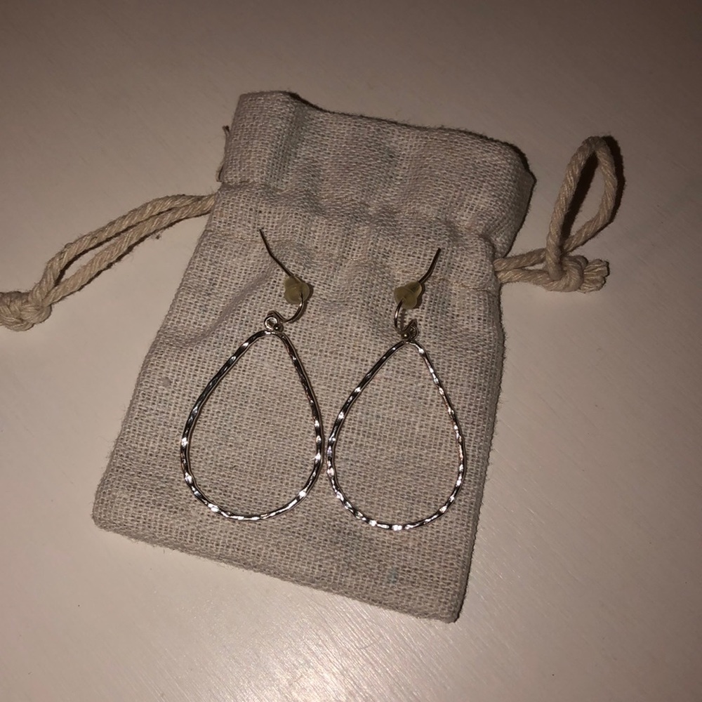 Silver dangling earrings